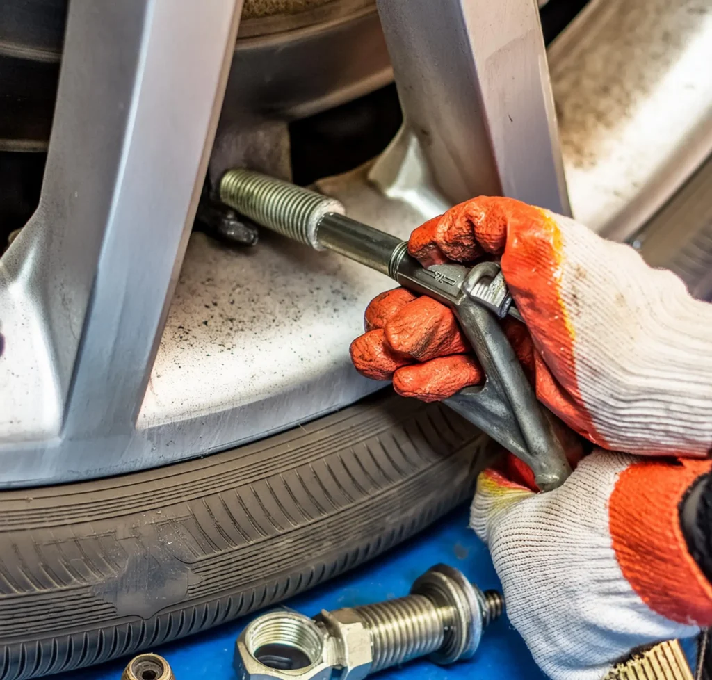 how to tighten a tire valve stem step 2