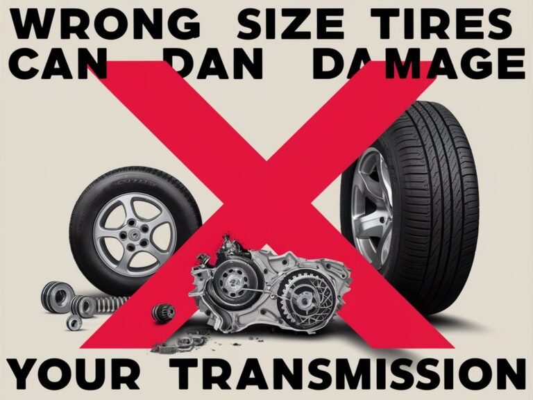 can wrong size tires damage transmission