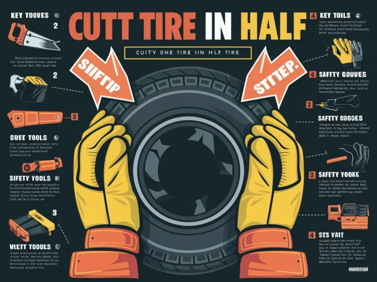 how to cut a tire in half